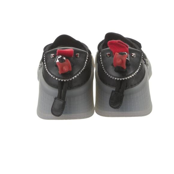 Christian Louboutin Spike Accent Suede Sneakers Black Size 7.5 - Picture 4 of 5